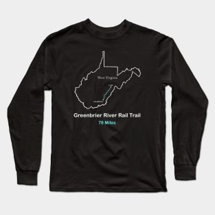 Greenbrier River Rail Trail Route Long Sleeve T-Shirt